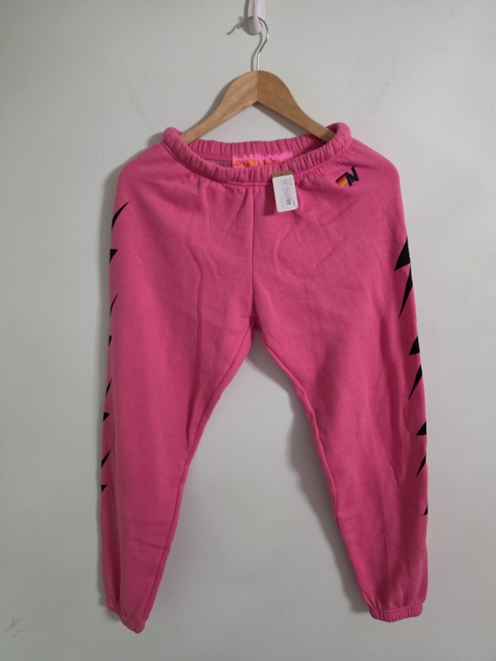 NWT Aviator Nation Bolt Sweatpants Pink Size Small
